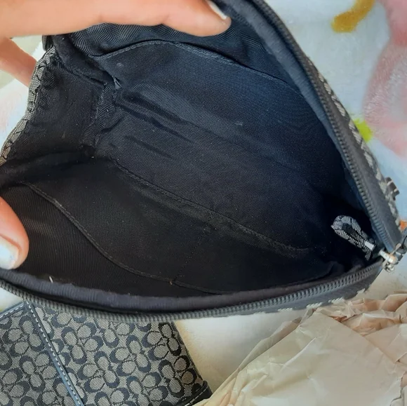 COACH Y2K Mini Signature 2-Piece Set Soho Era Buckle Long Wallet + Matching Case - Picture 7 of 16